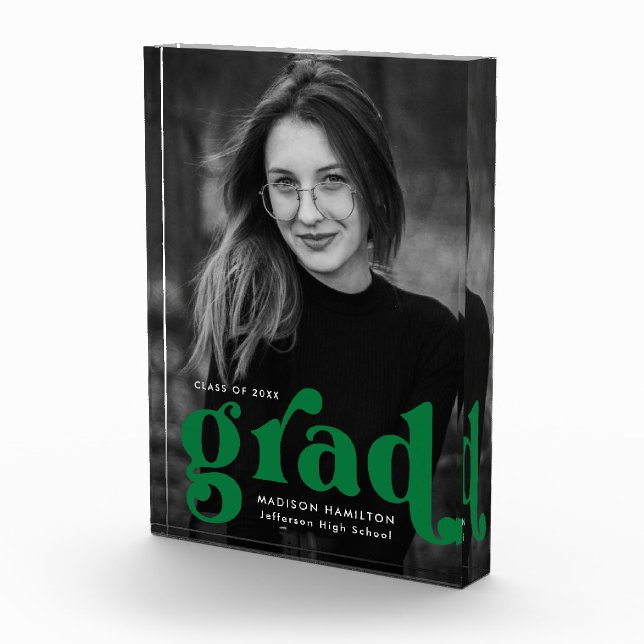 Bloque Para Fotos Graduación negrita de tipografía verde (Derecha)