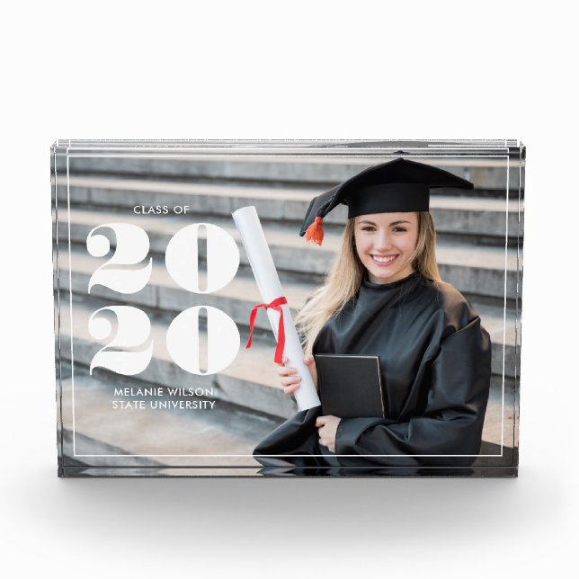 Bloque Para Fotos Graduación personalizada en negrita "Clase de 2025 (Anverso)