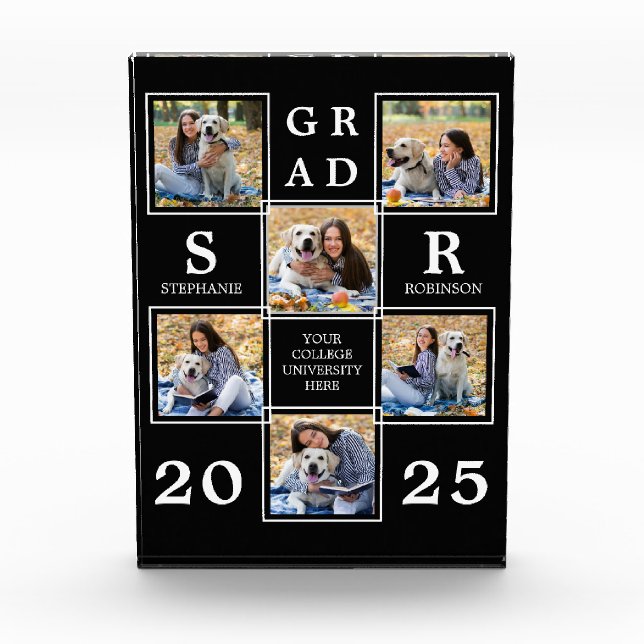 Bloque Para Fotos Graduación Personalizada Mantener Collage único (Anverso)