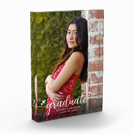 Bloque Para Fotos Graduación Personalizado de caligrafía moderna Kee