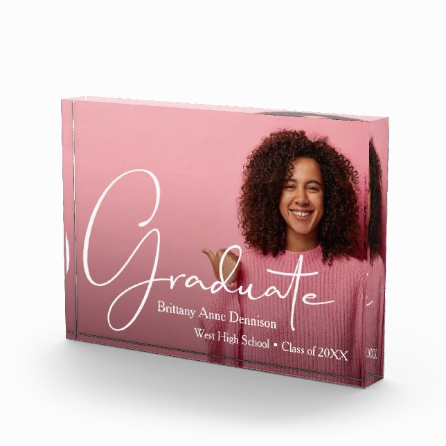 Bloque Para Fotos Graduado de guión moderno (Derecha)