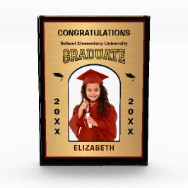 Bloque Para Fotos Graduado Graduado Personalizado de Oro