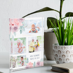 Bloque Para Fotos Gran Abuela Watercolor Floral 4 Imagen