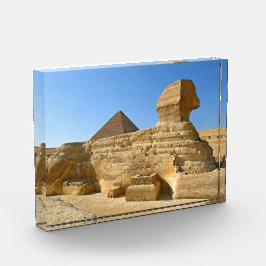 Bloque Para Fotos Gran Esfinge de Giza con pirámide Khafre - Egipto