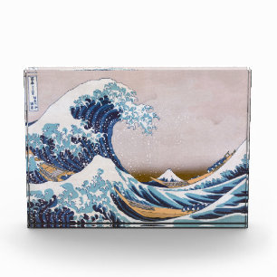 Bloque Para Fotos Gran ola de tsunami frente a Kanagawa Japón por Ho