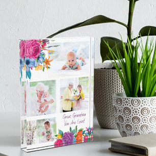 Bloque Para Fotos Grandiosa abuela que eres adorada floral vibrante