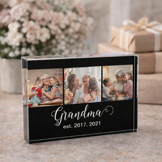 Bloque Para Fotos Grandma Established Script Gift 3 Photo (Subido por el creador)