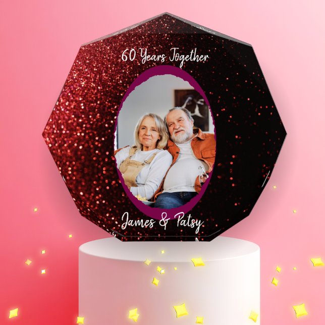 Bloque Para Fotos Grandparents 60th Diamond Anniversary Keepsake (Subido por el creador)