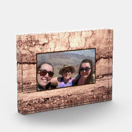 Bloque Para Fotos Granito naranja de sepia beige marrón moderno quem