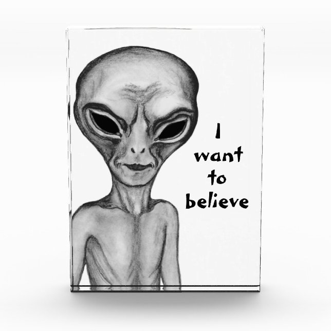 Bloque Para Fotos Grey Alien , quiero creer (Anverso)