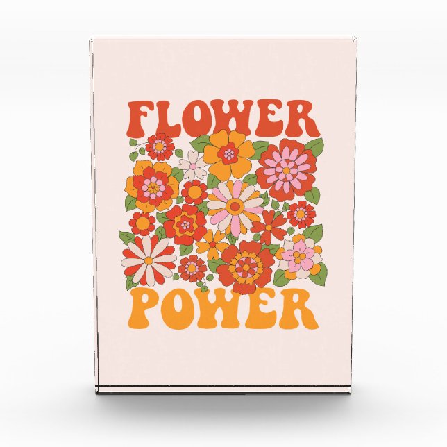 Bloque Para Fotos Groovy Flower Power Graphic (Anverso)