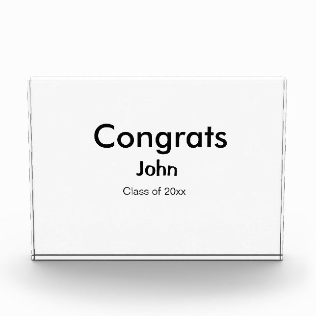 Bloque Para Fotos grupo de graduados agregar nombre congrats fecha a (Anverso)