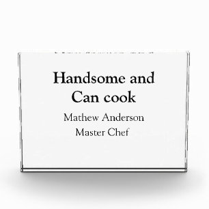 Bloque Para Fotos Guapo y puede cocinar agregar nombre maestro chef 