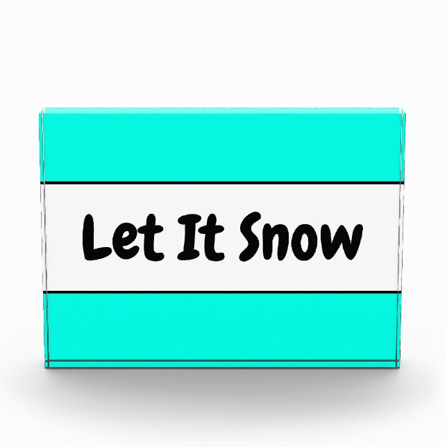 Bloque Para Fotos Guay Bright White Mint Blue LEE IT SNOW Text (Anverso)
