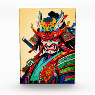 Bloque Para Fotos Guerrero Samurái Feroz – Colorido Bushido Japonés