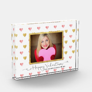 Bloque Para Fotos Guión cardíaco Purpurina el día de San Valentín -