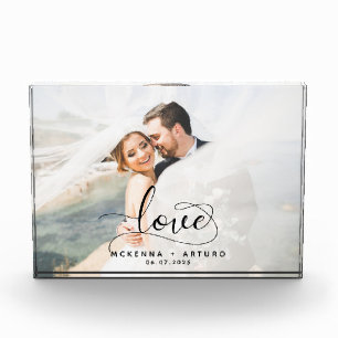 Bloque Para Fotos Guión de amor de boda personalizada