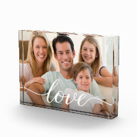 Guión de amor de fotografía familiar personalizada