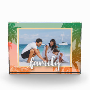 Bloque Para Fotos Guión de la FAMILIA de los Palmeras Tropicales