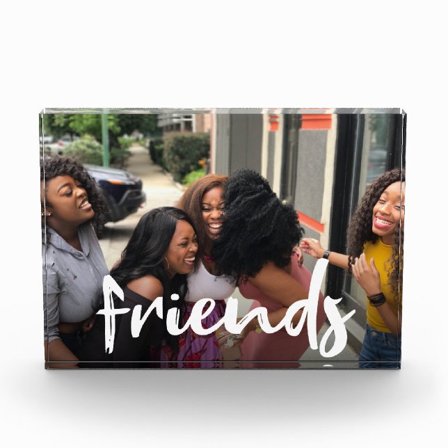 Bloque Para Fotos Guión de pincel fotográfico de amigos (Anverso)