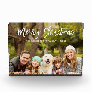 Bloque Para Fotos Guión de pincel moderno Feliz Familia de Navidad