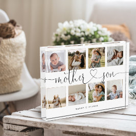 Bloque Para Fotos Guión del corazón de madre hijo | Collage de la cu