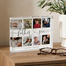 Bloque Para Fotos Guión del corazón del padre hijo | Collage de la c