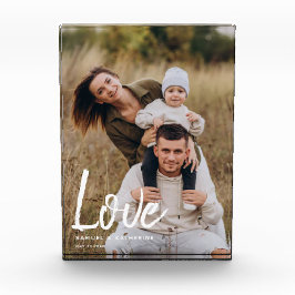 Bloque Para Fotos Guión moderno "Amor" Familia personalizada