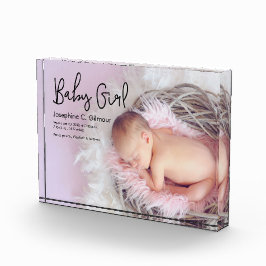 Bloque Para Fotos Guión moderno de la invitación simple de la niña