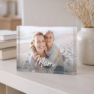 Bloque Para Fotos Guión moderno establecido para mamá personalizada