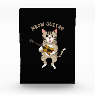 Bloque Para Fotos Guitarist Meow Guitar Cute Cat Playing Guitar Xmas