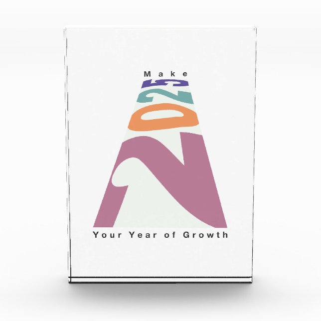 Bloque Para Fotos Haga de 2025 su año de crecimiento (Anverso)