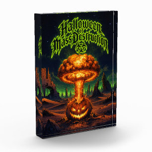 Bloque Para Fotos Halloween de Destrucción Masiva Calabaza Radioacti