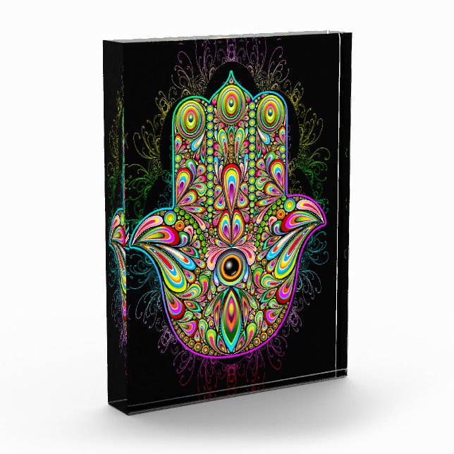 Bloque Para Fotos Hamsa Fatma Hand Psychedelic Art (Izquierda)