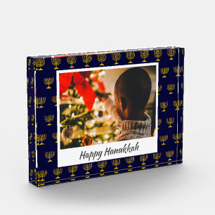 Bloque Para Fotos HANUKKAH Menorah Moderno Cualquier mensaje