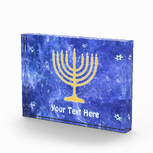Bloque Para Fotos Hanukkah Snowstorm Menorah