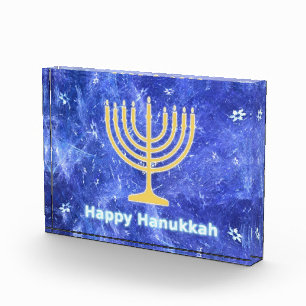 Bloque Para Fotos Hanukkah Snowstorm Menorah