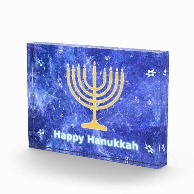 Bloque Para Fotos Hanukkah Snowstorm Menorah (Derecha)