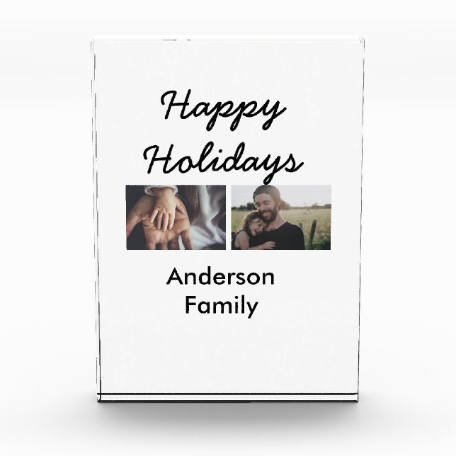 Bloque Para Fotos Happy holidays father son Christmas photo family n (Anverso)