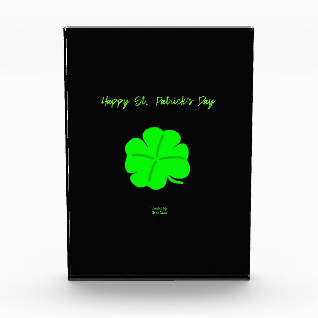 Bloque Para Fotos Happy St. Patrick's Day Vertical Photo Block (Anverso)