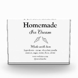 Bloque Para Fotos Helados caseros añaden ingredientes hechos con amo