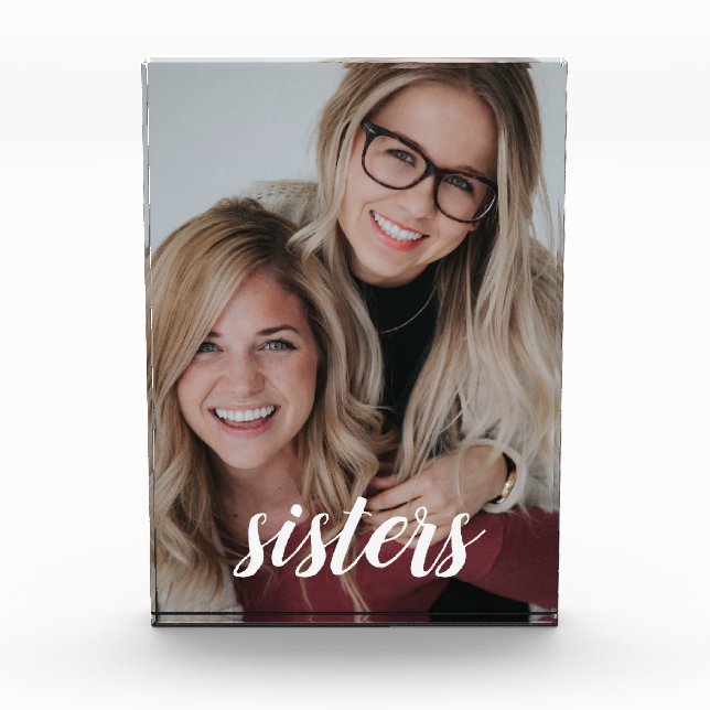 Bloque Para Fotos Hermanas familiares personalizadas (Anverso)