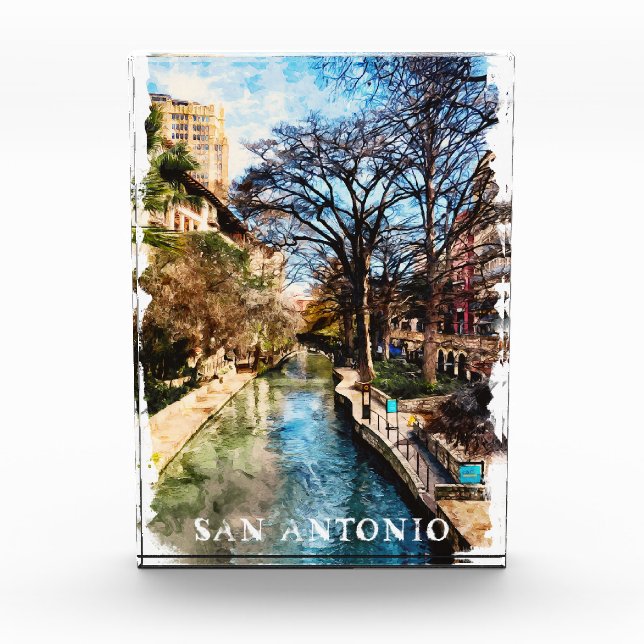 Bloque Para Fotos Hermosa ciudad de San Antonio Texas (Anverso)