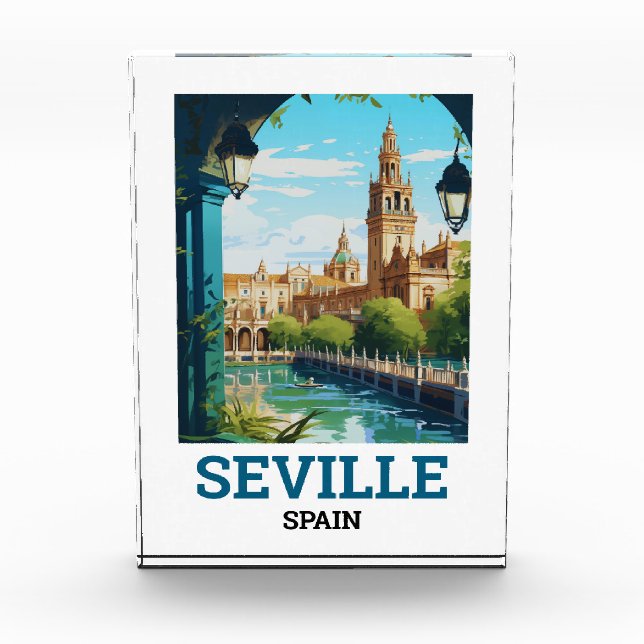 Bloque Para Fotos Hermosa Sevilla Belleza de Andalucía España Viaje (Anverso)