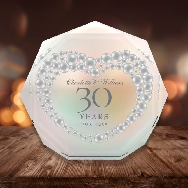 Bloque Para Fotos Hermoso Pearl Heart 30 Aniversario (Subido por el creador)