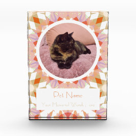 Bloque Para Fotos Hermoso recuerdo conmemorativo de gato perro masco