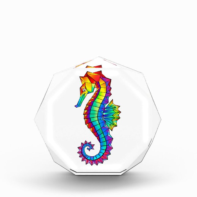 Bloque Para Fotos Hipoahoría marino poligonal arcoiris (Anverso)