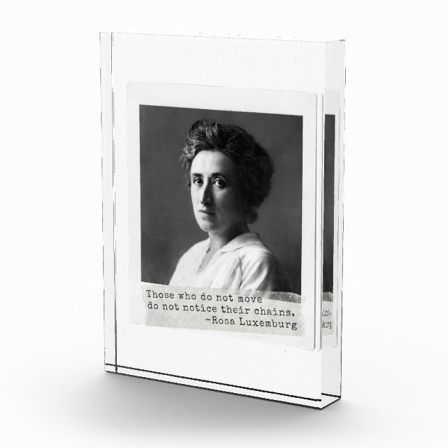 Bloque Para Fotos Historia de la mujer: Cita de Rosa Luxemburgo sobr (Derecha)