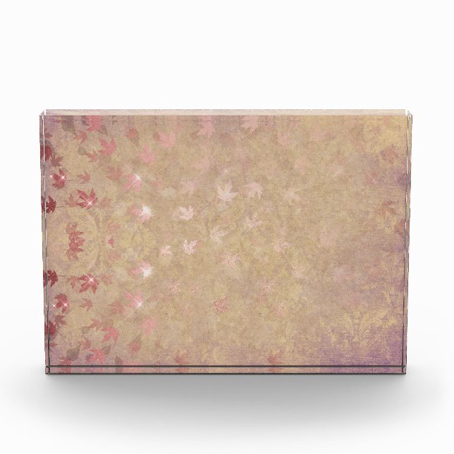 Bloque Para Fotos Hojas coloreadas Pastel (Anverso)