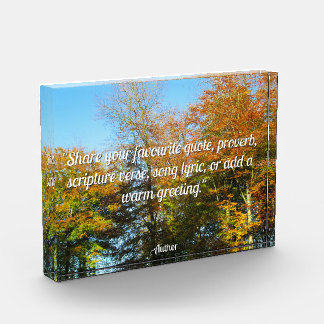 Bloque Para Fotos Hojas otoñales y cielos azules - Personalizado